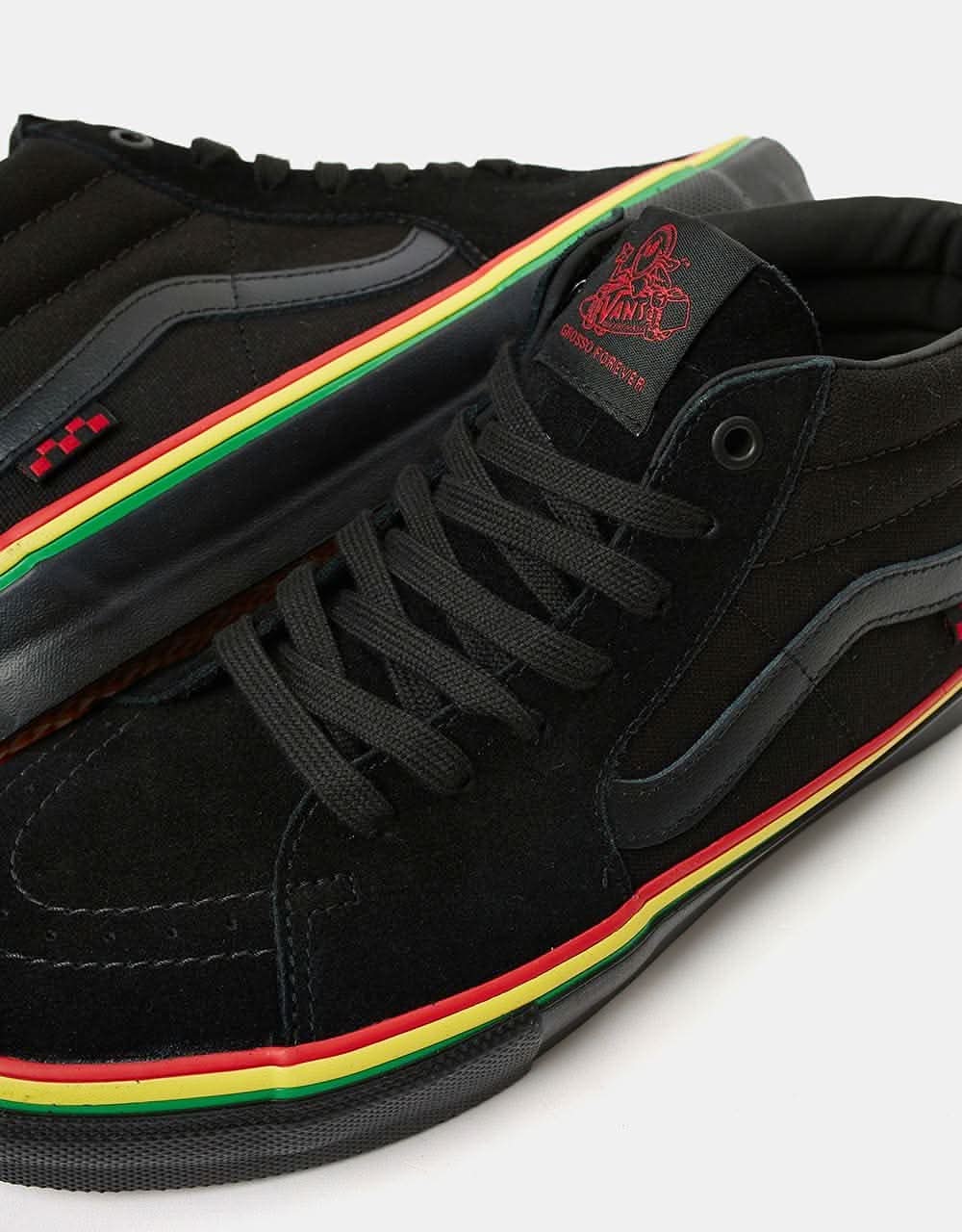 Vans Skate Grosso Mid Shoes - (Rasta) Black