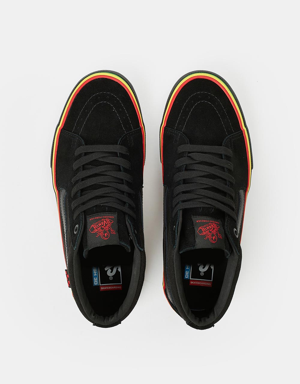 Vans Skate Grosso Mid Shoes - (Rasta) Black