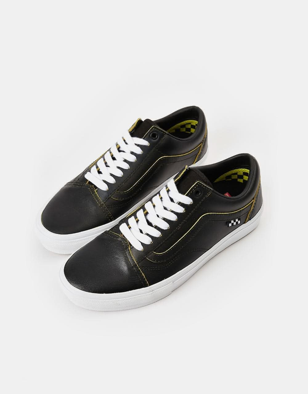 Vans Skate Old Skool R1 UK Exclusive Skate Shoes - (Wearaway) Black/True White