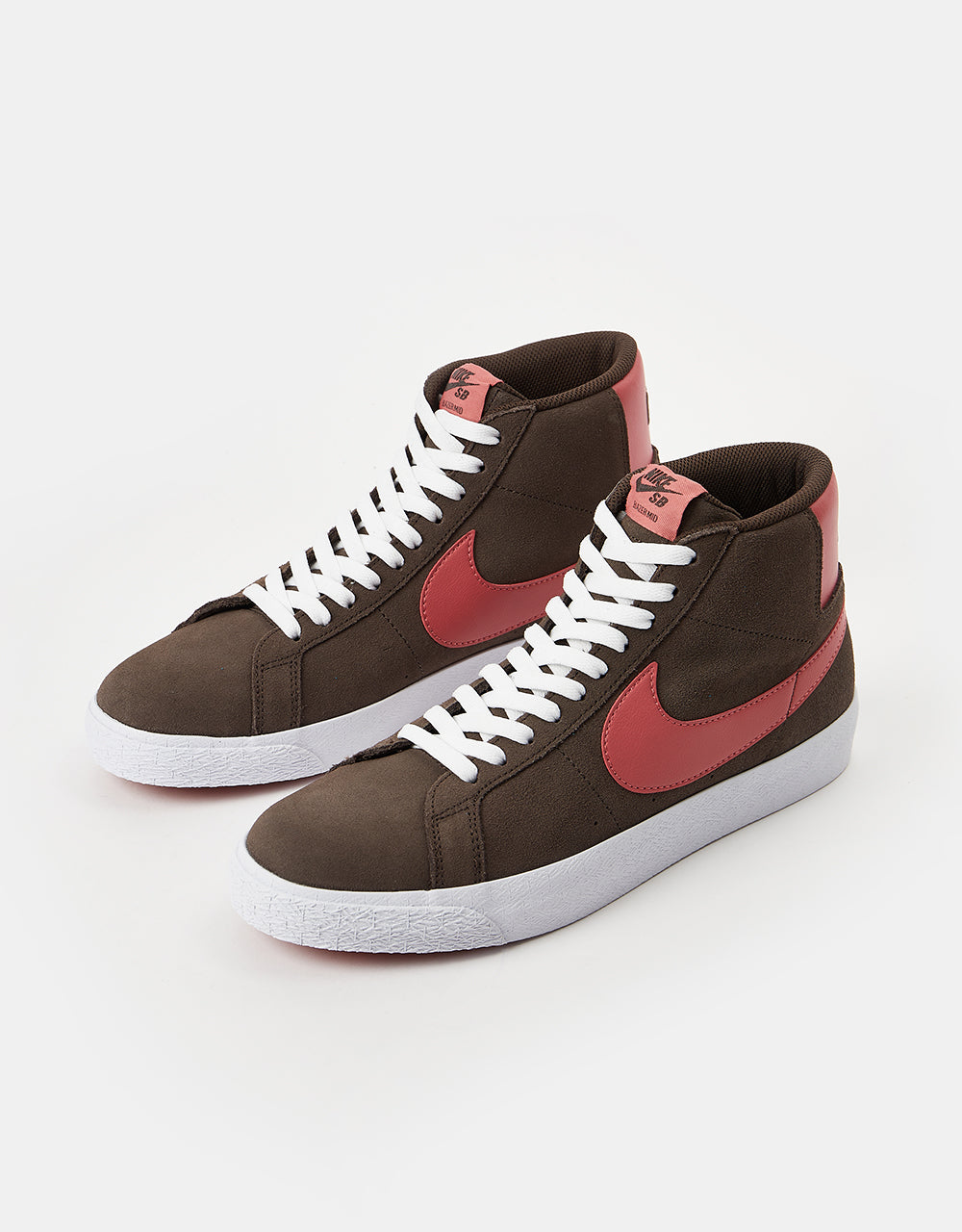 Nike SB Zoom Blazer Mid Skate Shoes - Baroque Brown/Adobe-Baroque Brown-White