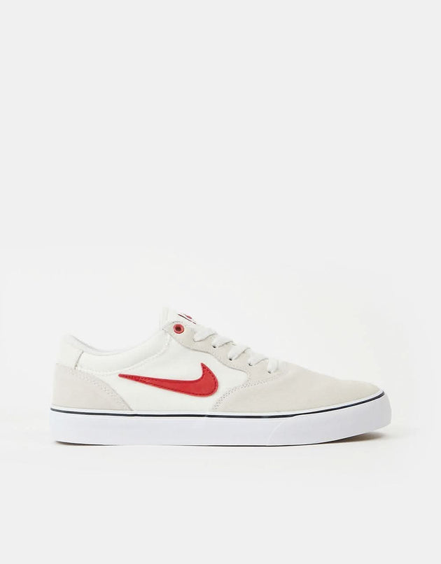 Nike SB Chron 2 Skate Shoes - Summit White/University Red-Phantom