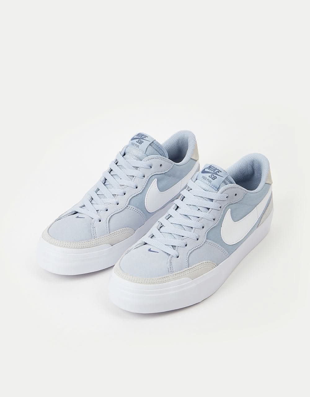 Nike SB Zoom Pogo Plus Skate Shoes - Blue Whisper/White-Football Grey