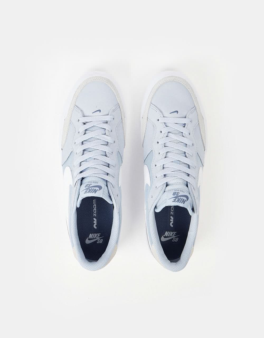 Nike SB Zoom Pogo Plus Skate Shoes - Blue Whisper/White-Football Grey