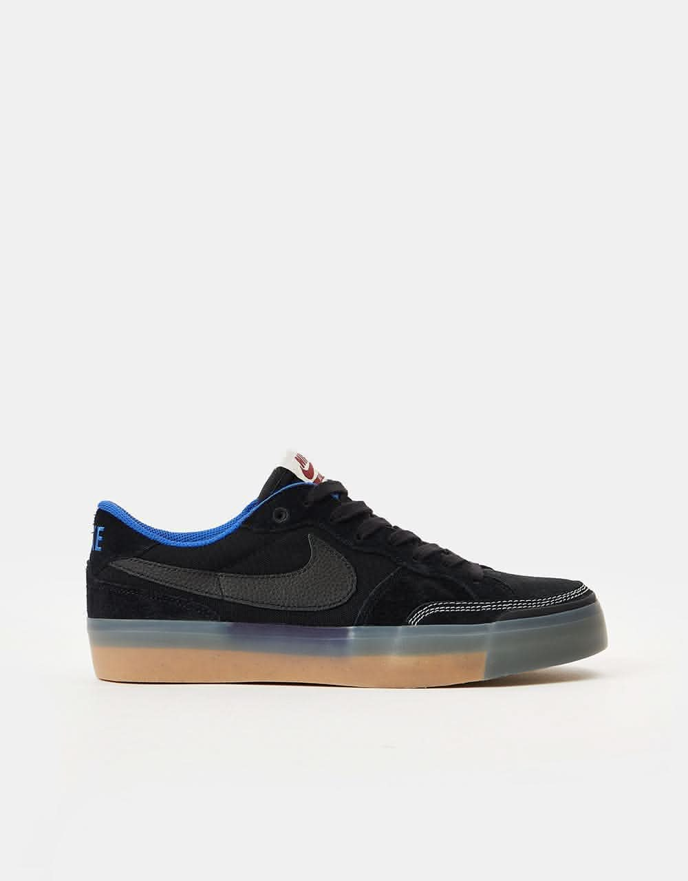 Nike SB Pogo Premium Skate Shoes - Black/Black-Hyper Royal-Gum Light Brown