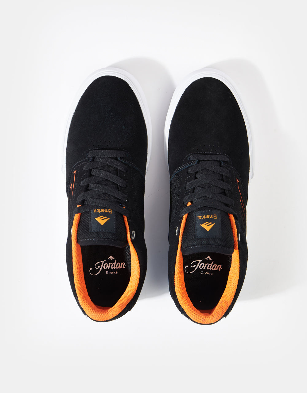 Emerica The Low Vulc Skate Shoes - Black/White/Orange