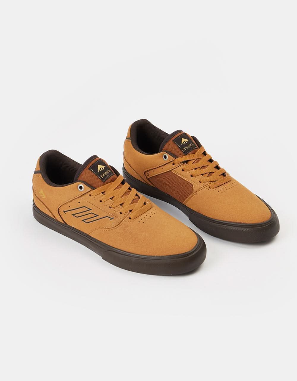 Emerica The Low Vulc Skate Shoes - Tan/Brown
