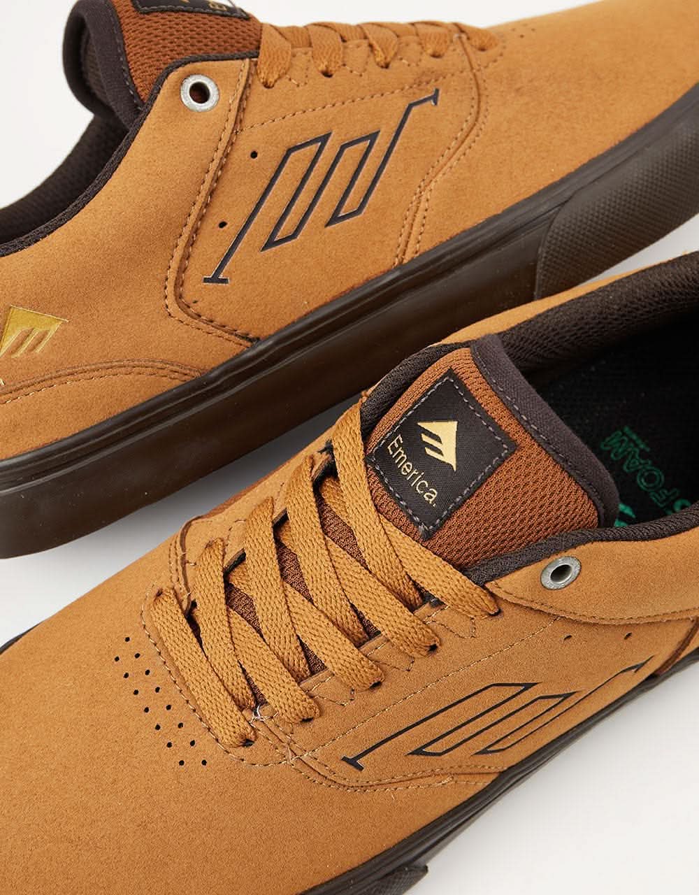 Emerica The Low Vulc Skate Shoes - Tan/Brown