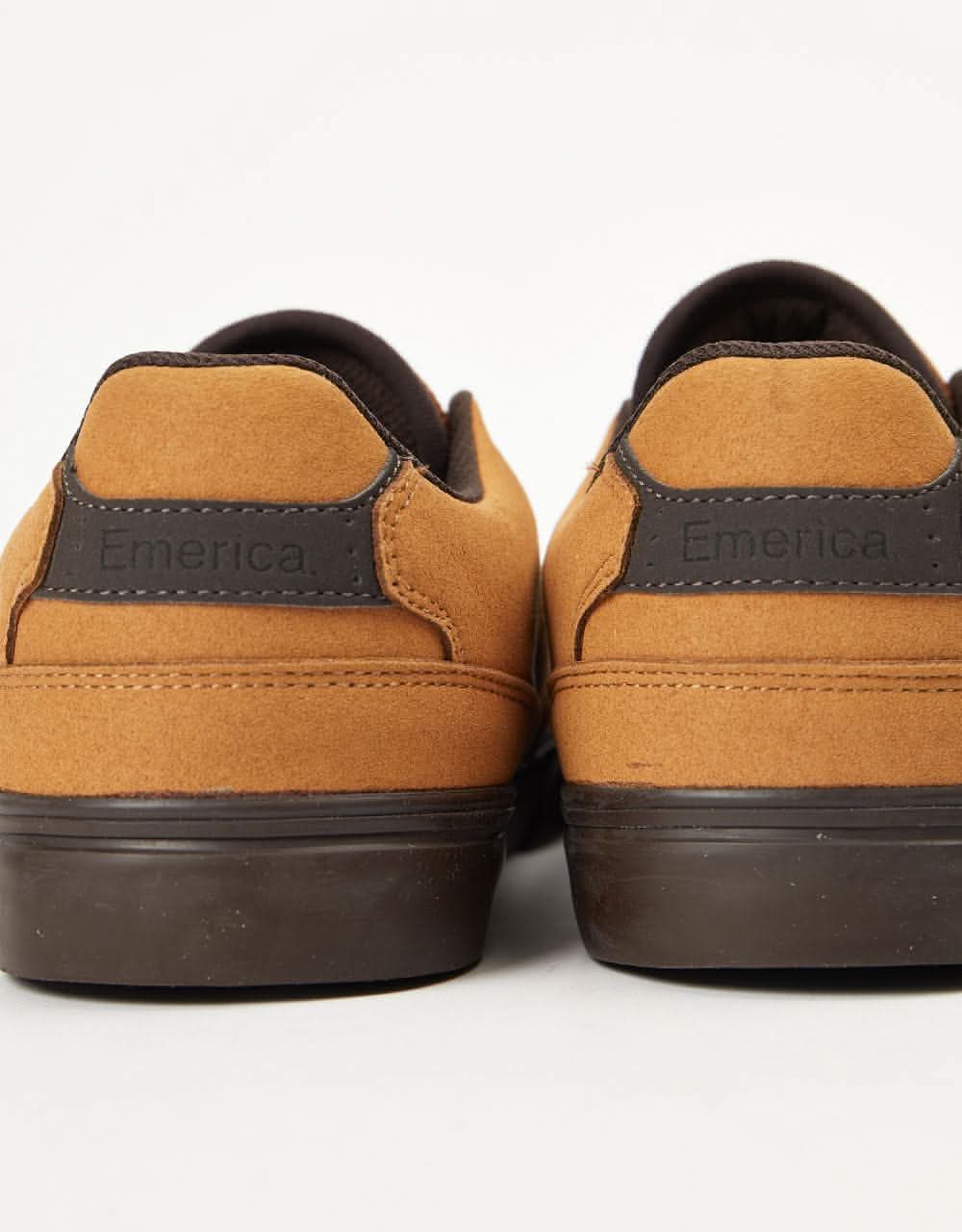 Emerica The Low Vulc Skate Shoes - Tan/Brown