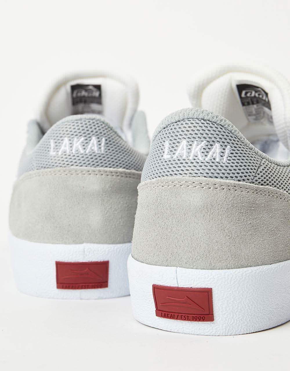 Lakai Cardiff Skate Shoes - Light Grey Suede