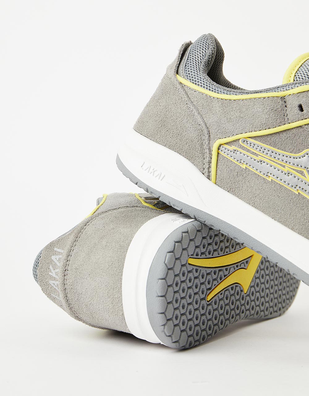 Lakai Telford Low Skate Shoes - Grey/Reflective Suede