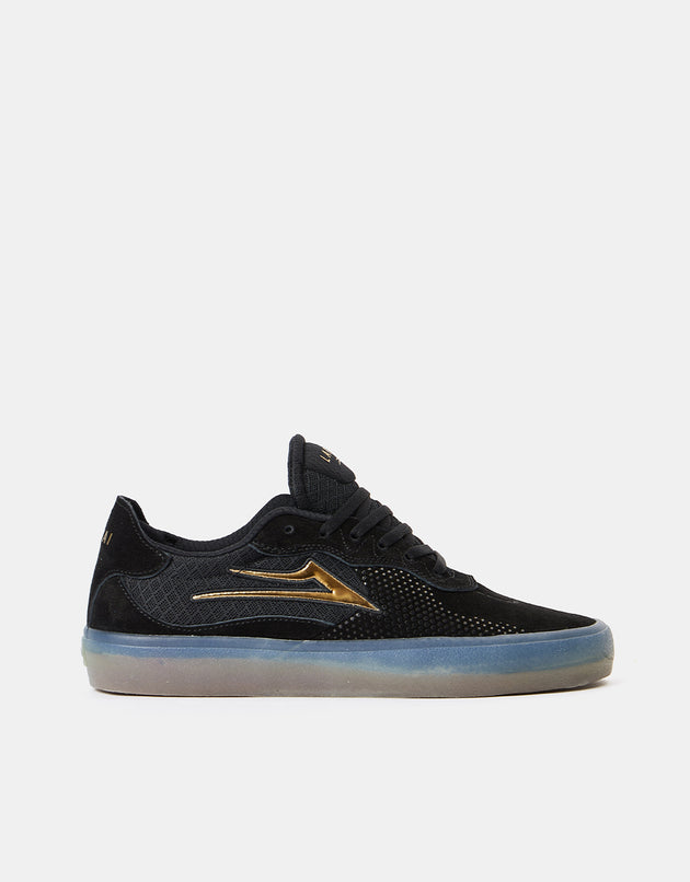 Lakai Essex Skate Shoes - Black/Gold Suede