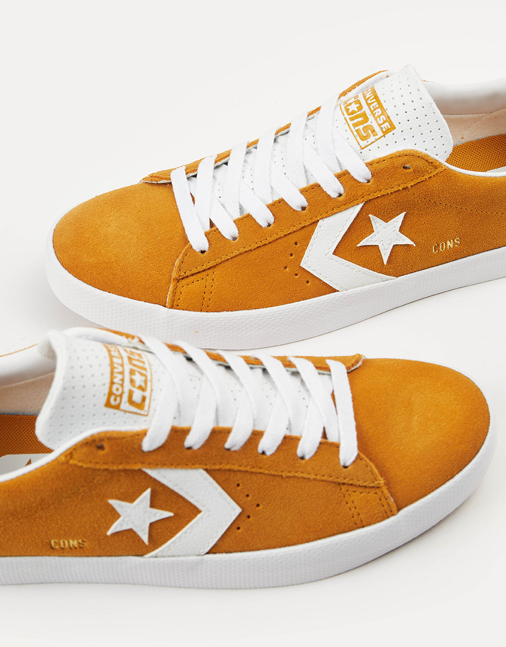 Converse PL Vulc Pro Ox Summer Skate Shoes - Golden Sundial/White/White
