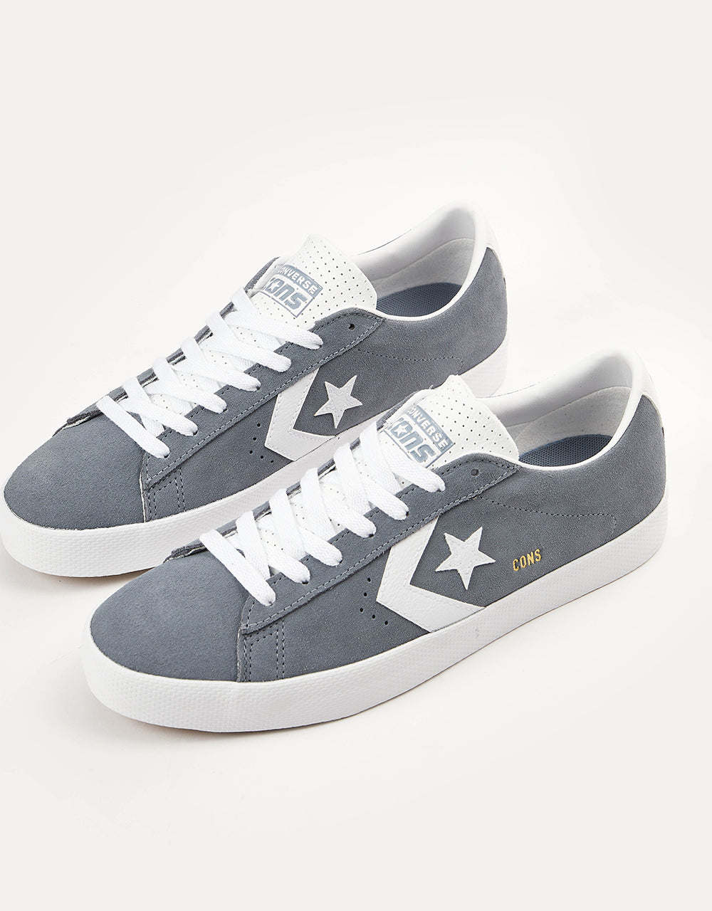 Converse PL Vulc Pro Ox Summer Skate Shoes - Lunar Grey/White/White