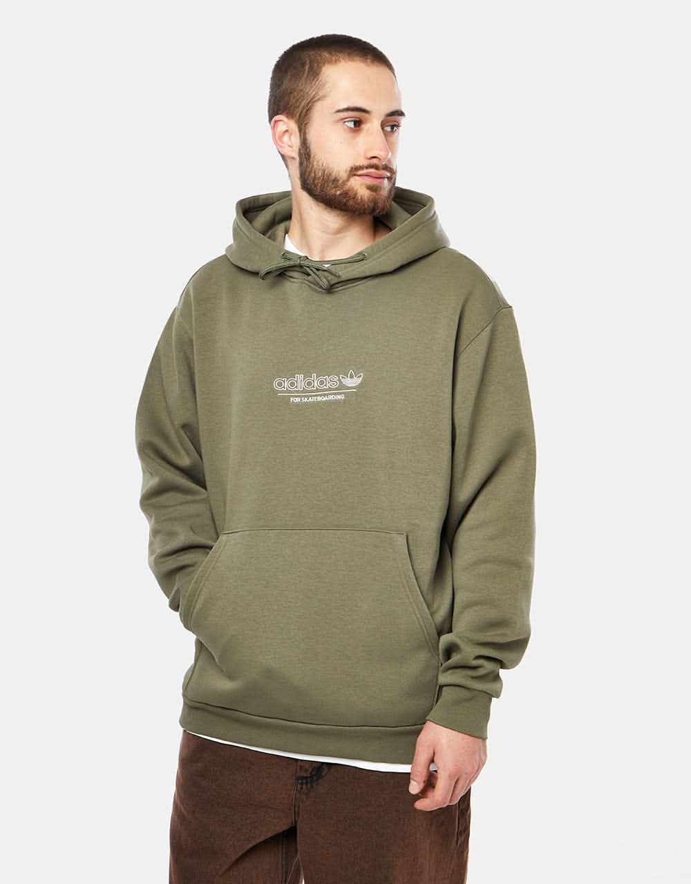 adidas 4.0 Strike Pullover Hoodie - Olive Strata/Core White
