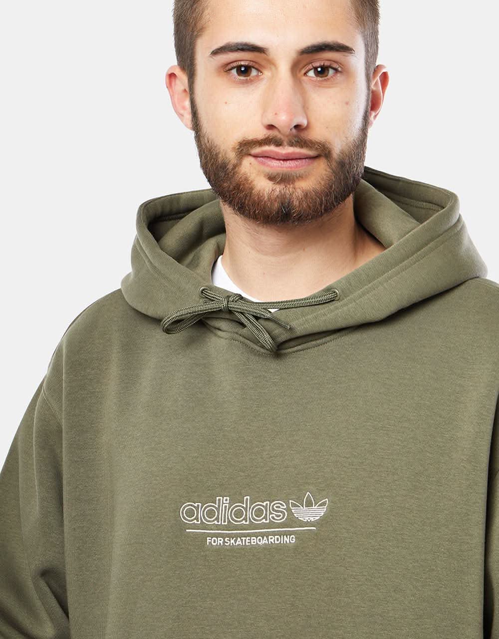adidas 4.0 Strike Pullover Hoodie - Olive Strata/Core White