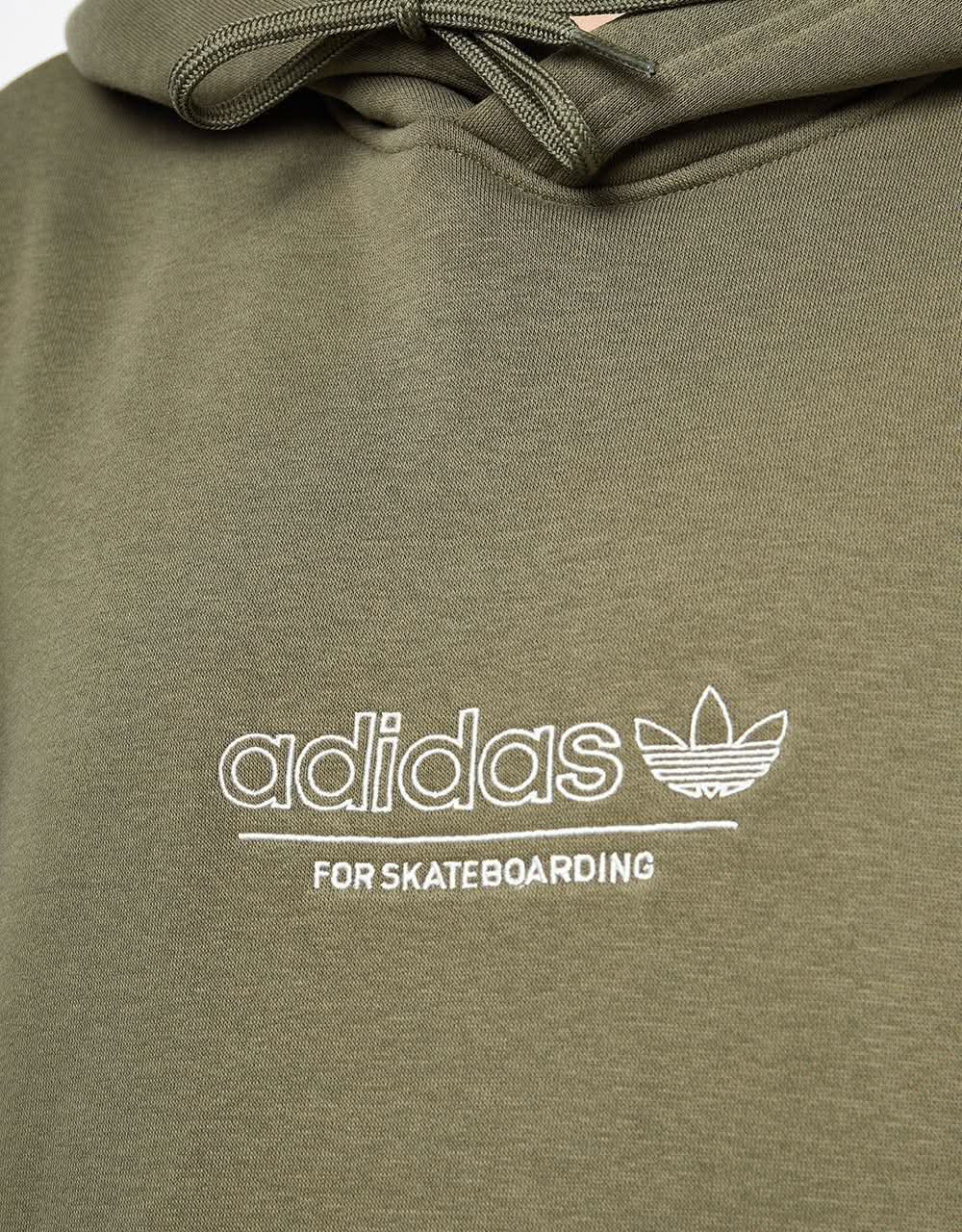 adidas 4.0 Strike Pullover Hoodie - Olive Strata/Core White