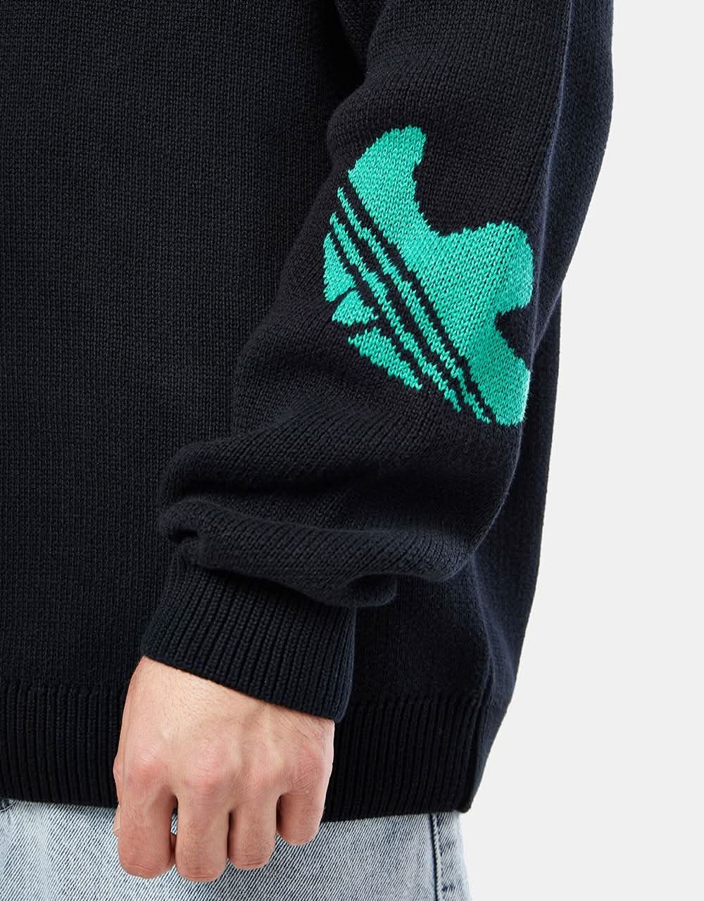 Adidas knit best sale scarf crewneck sweater