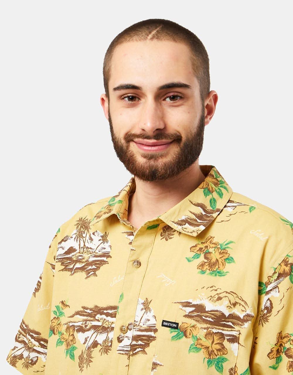 Brixton Charter Print Shirt Straw/Paradise