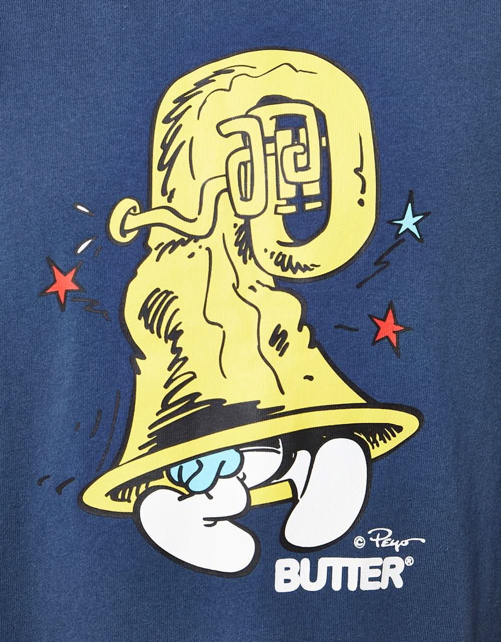 Butter Goods x The Smurfs Harmony T-Shirt - Denim