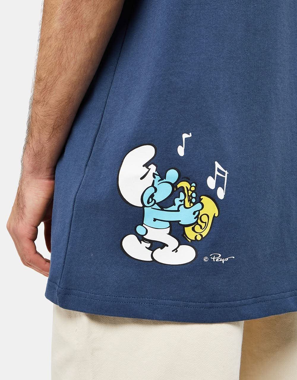 Butter Goods x The Smurfs Harmony T-Shirt - Denim