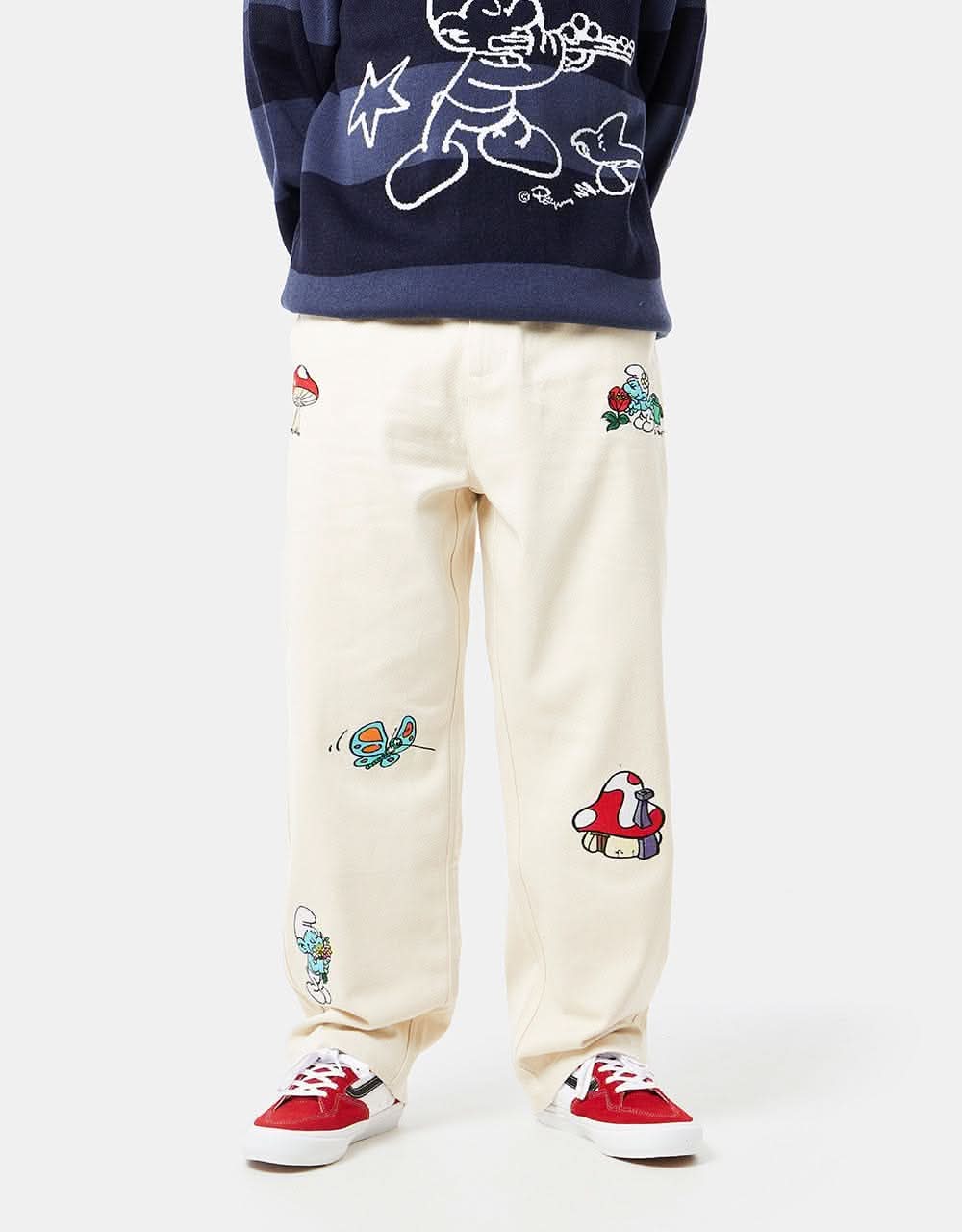 Butter Goods x The Smurfs Forage Wide Leg Pants Natural