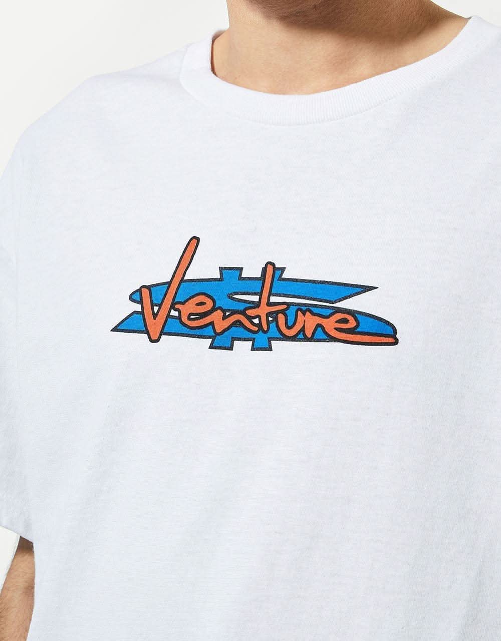 Venture Paid T-Shirt - White/Orange/Blue/Black