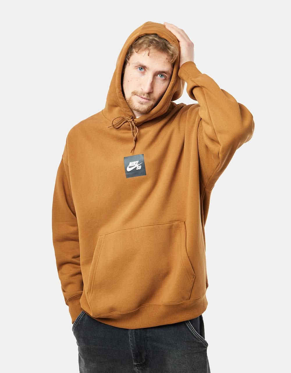 Nike SB Box Logo Pullover Hoodie Ale Brown