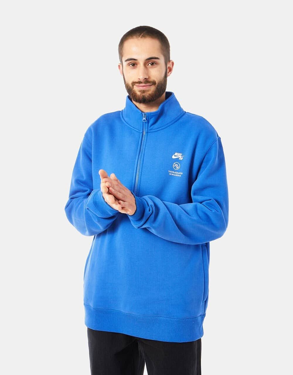 Nike SB x Fly Streetwear Half Zip - Game Royal/White – Route One