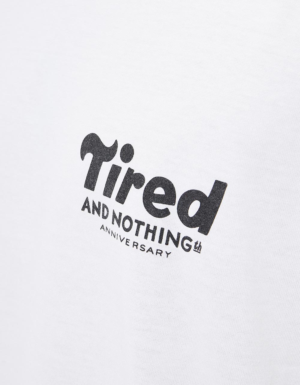 Tired Nothingth L/S Organic T-Shirt - White