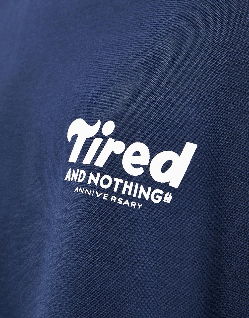 Tired Nothingth L/S Organic T-Shirt - Navy
