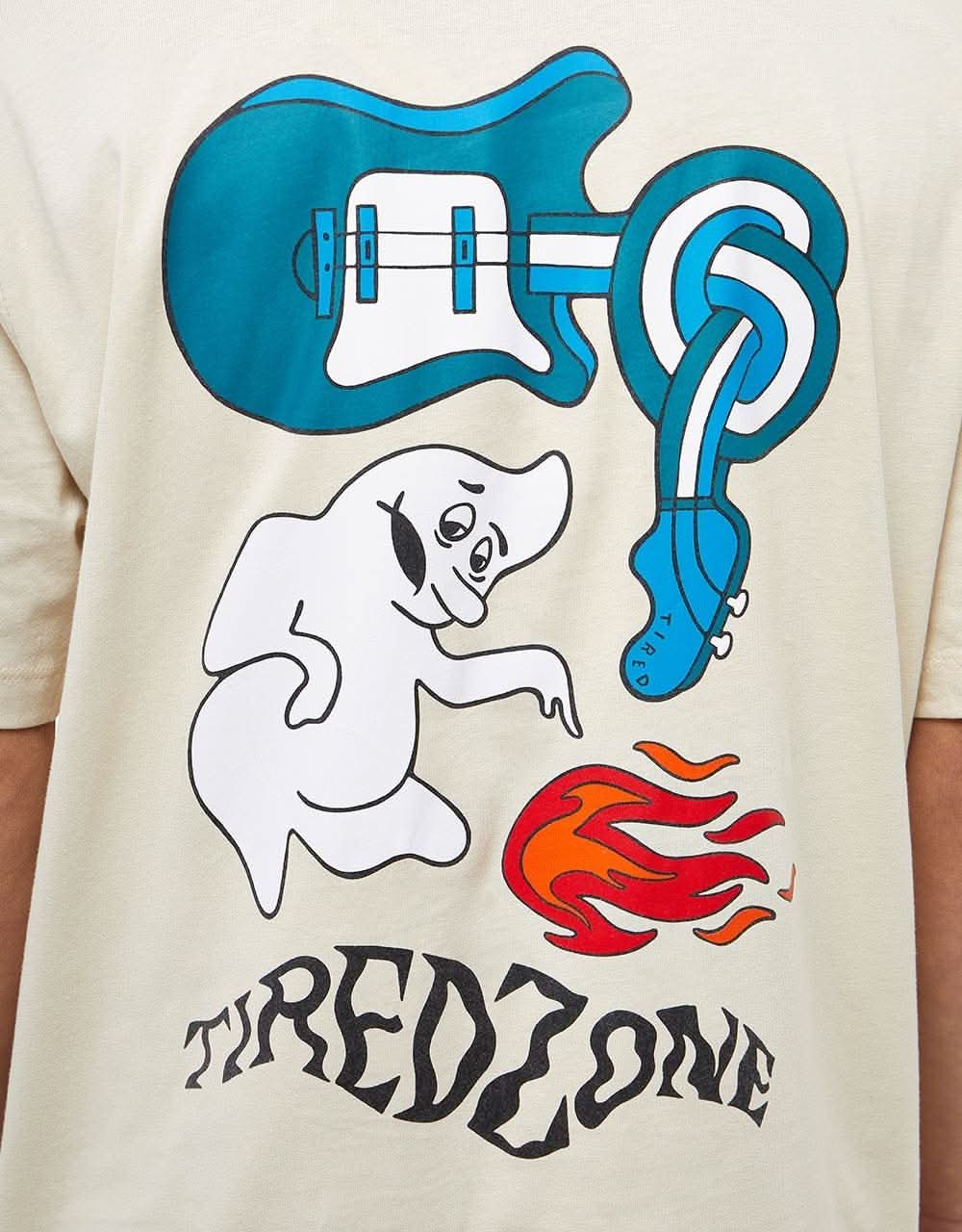 Tired Ghost Organic T-Shirt - Beige