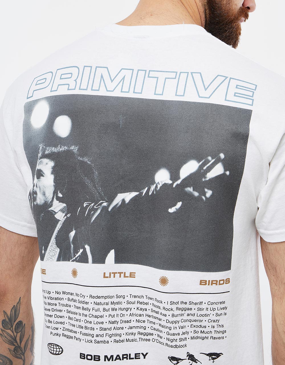 Primitive x Bob Marley Rising Sun T-Shirt - White