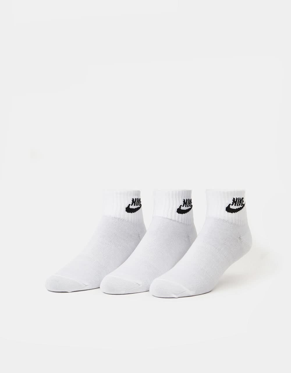 nike white socks ankle