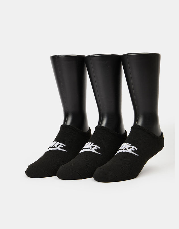 Nike Everyday Essentials No Show 3 Pack Socks - Black/White