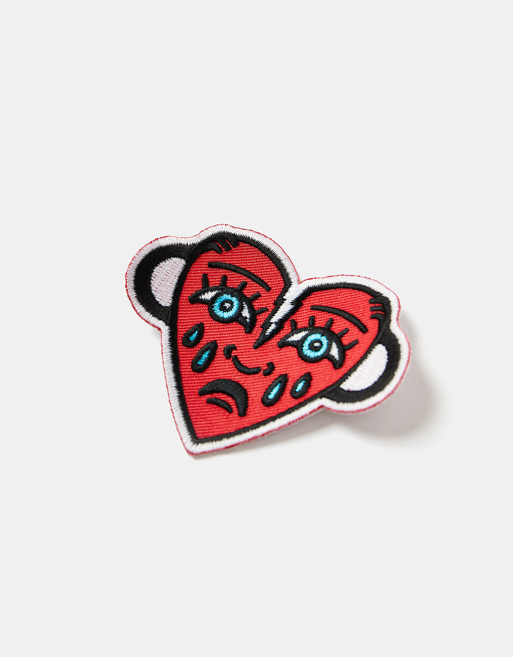 Route One Broken Heart Embroidered Patch - Red