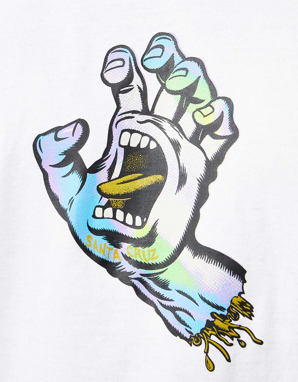 Santa Cruz Holo Screaming Hand Front T-Shirt - White