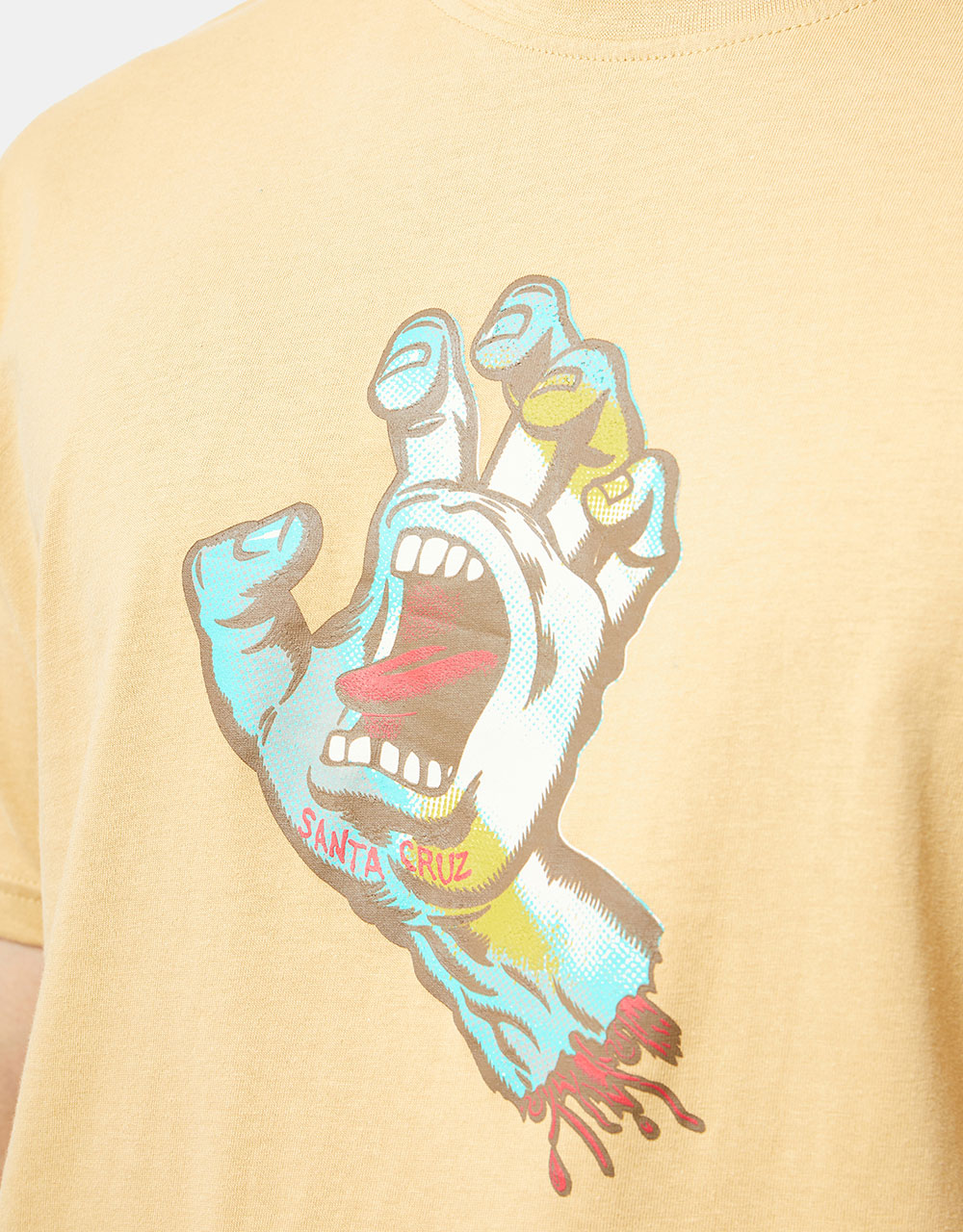 Santa Cruz Holo Screaming Hand Front T-Shirt - Parchment