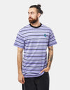 Santa Cruz Mini Hand Stripe T-Shirt - Digital Lavender Stripe/Black