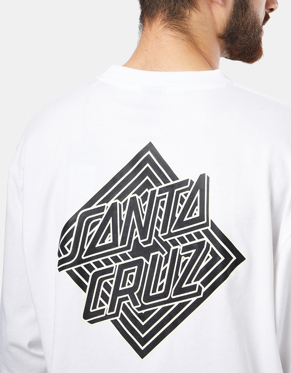 Santa Cruz Solitaire Dot L/S T-Shirt - White