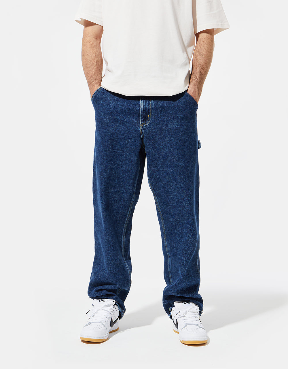 Route One Baggy Denim Jeans - Stone Wash
