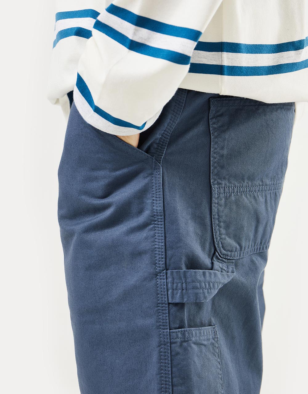 Carhartt WIP Single Knee Short - Storm Blue (Garment Dyed)