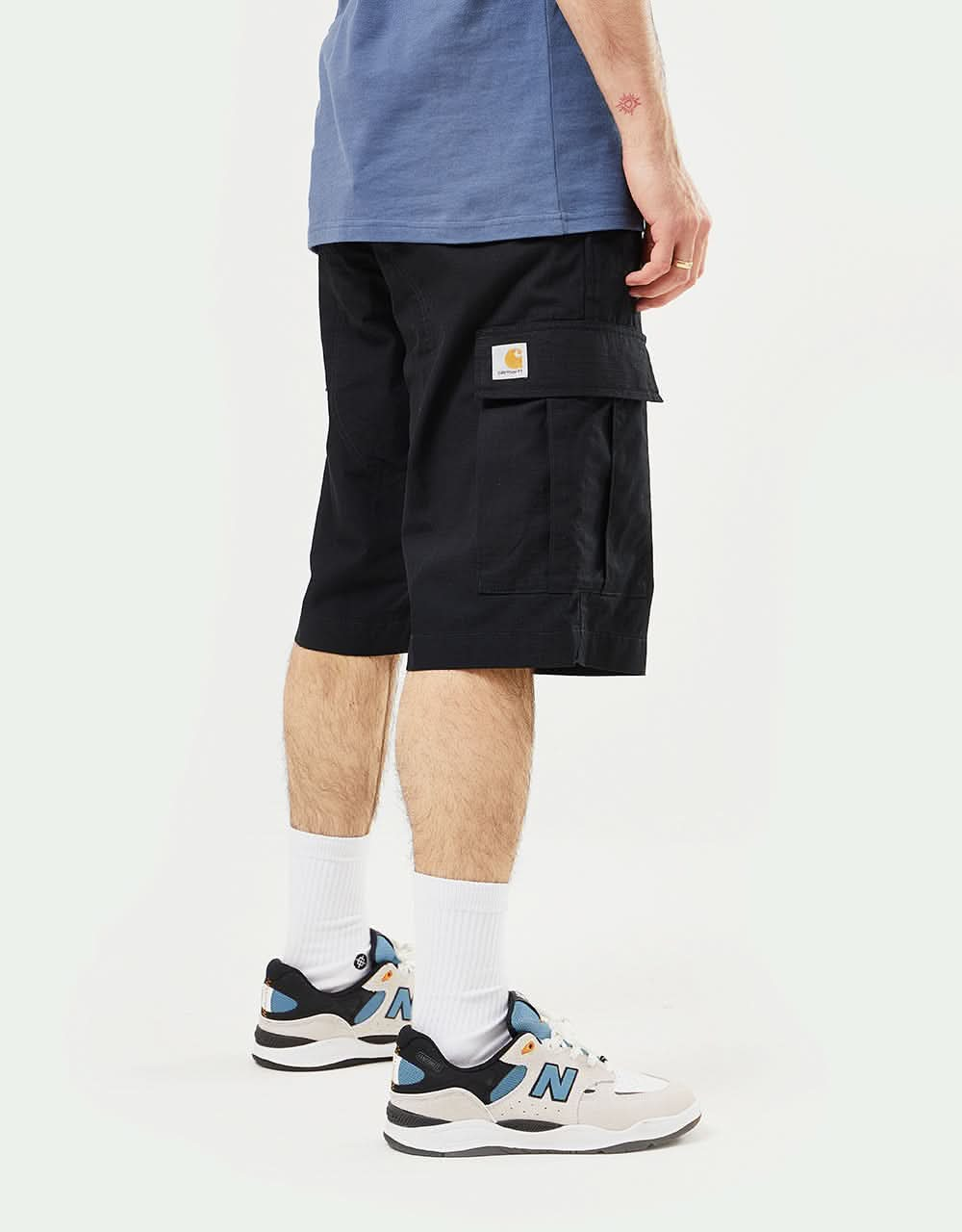 Carhartt WIP Regular Cargo Short - Black (Rinsed)