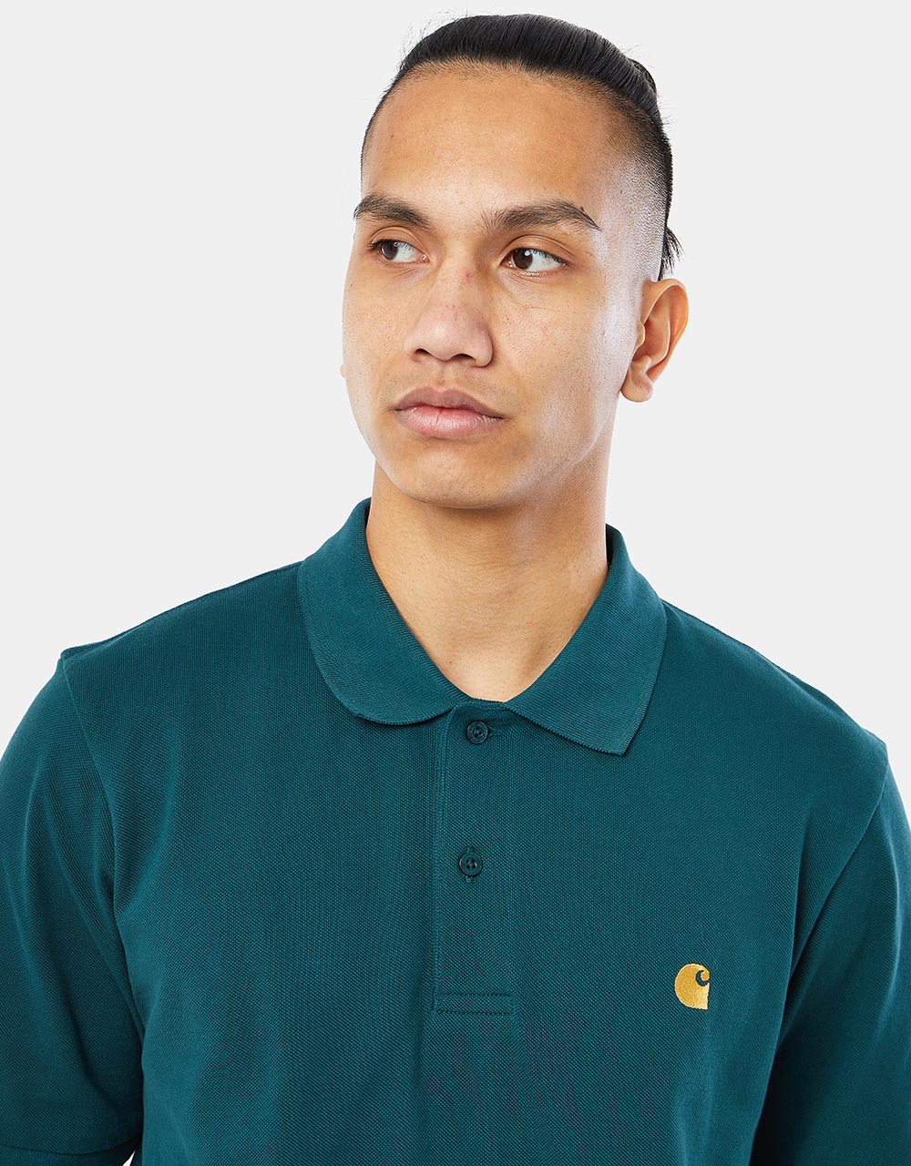 Carhartt WIP S/S Chase Pique Polo - Botanic/Gold