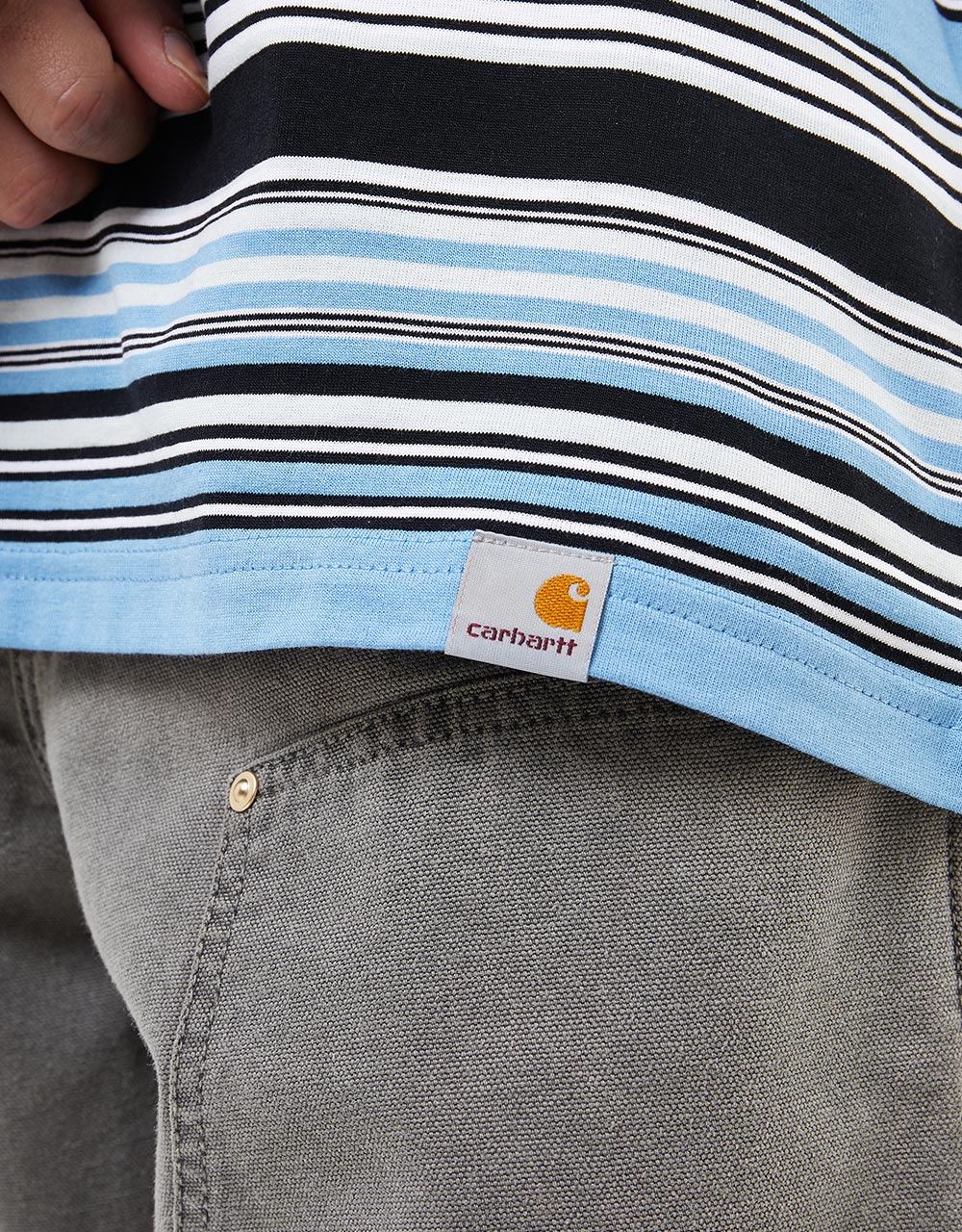 Carhartt WIP S/S Lafferty T-Shirt - Lafferty Stripe/Piscine