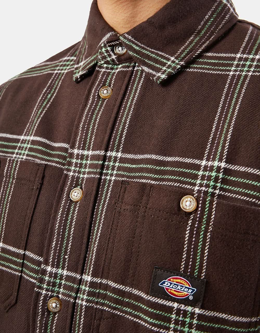 Dickies Warrenton L/S Shirt - Dark Brown