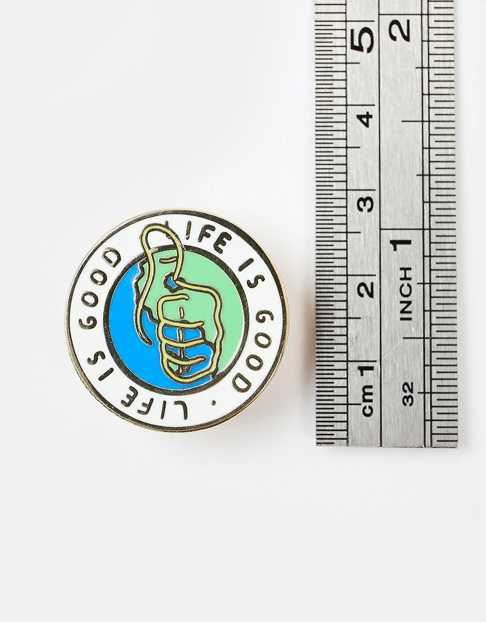 Route One Life Is Good Pin - Gold