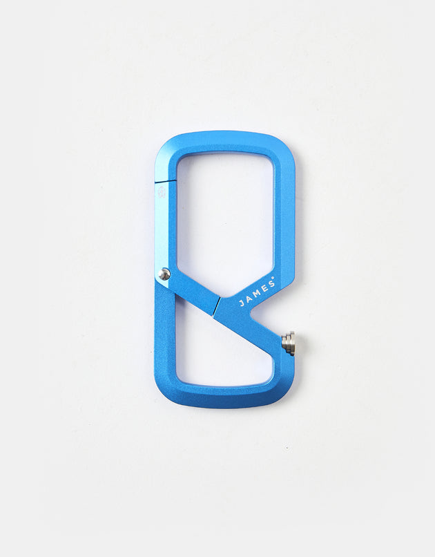 James The Mehlville 'Carabiner' Keychain - Cerulean/Stainless