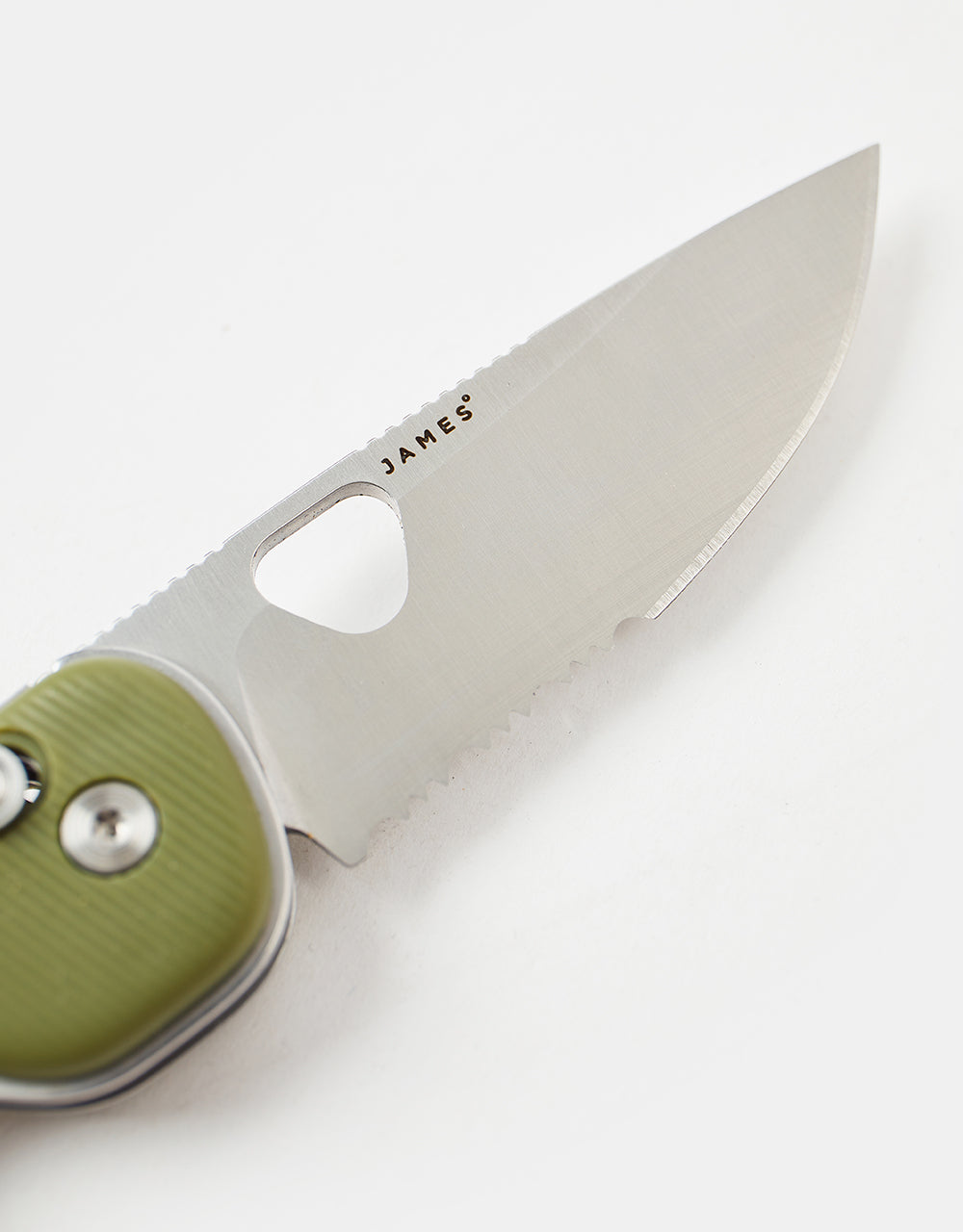 James The Redstone Adventure Knife - OD Green/Stainless/Serrated