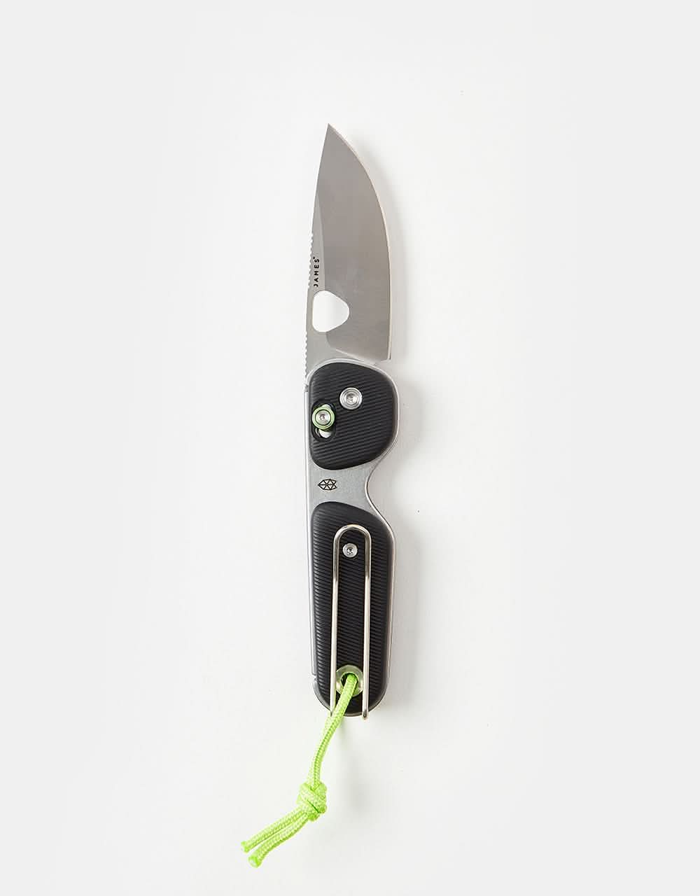 James The Redstone Adventure Knife - Black/Stainless/Straight