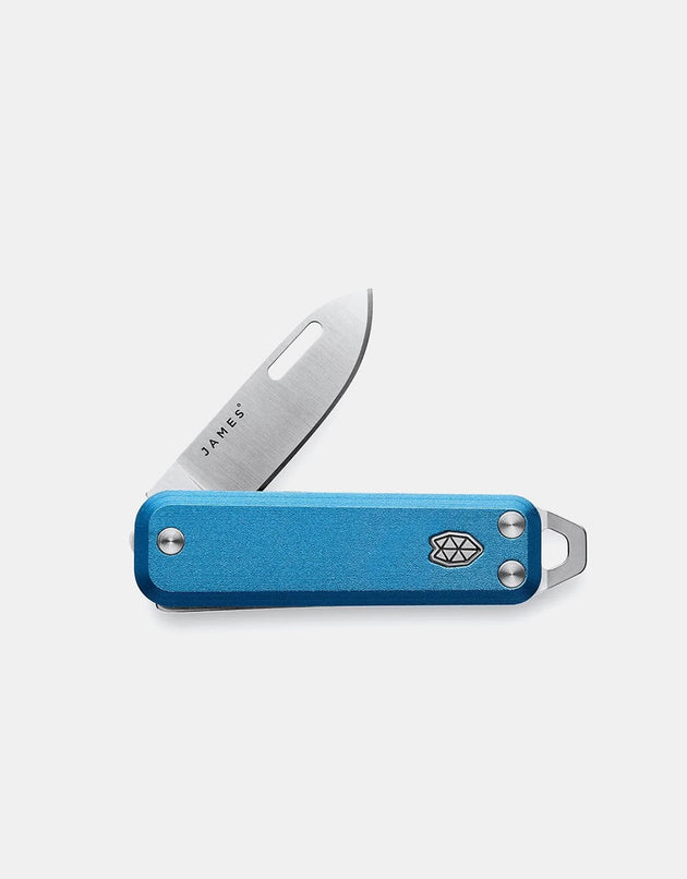 James The Elko Pocket Knife - Cerulean/Stainless/Aluminium